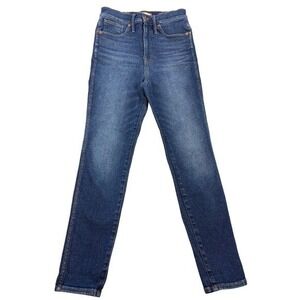 Madewell 10" High Rise Cigarette Leg Dark Blue Jeans Size Womens 29 Fits 28x28.5